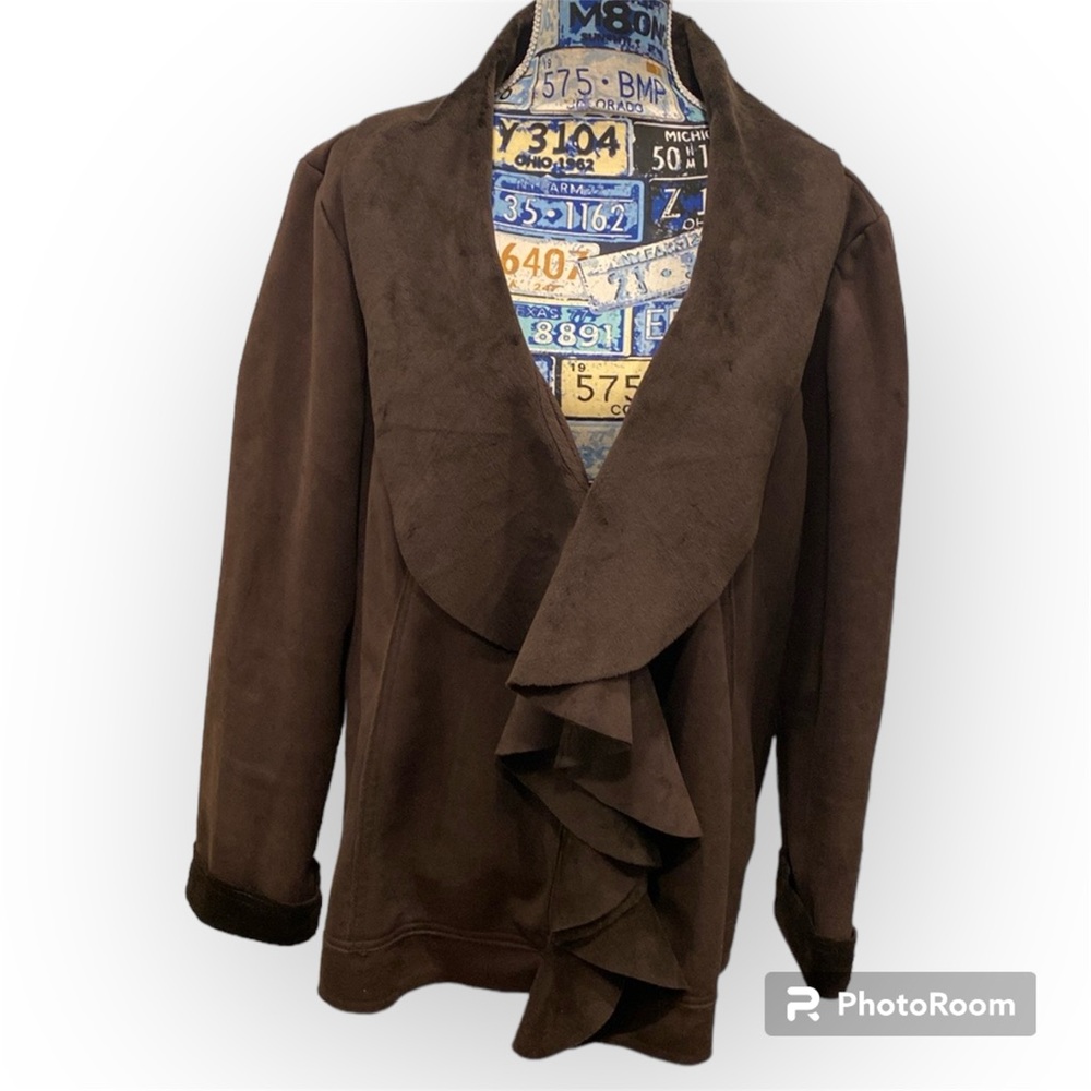 Beautiful Brown Faux Suede Jacket
